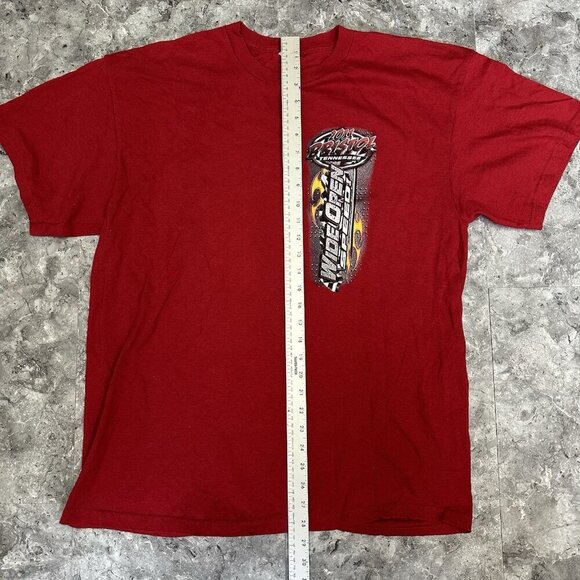 Retro Bristol Nascar Shirt Mens XL Wide Open Seed 2011 Y2K Racing Red - Picture 6 of 6
